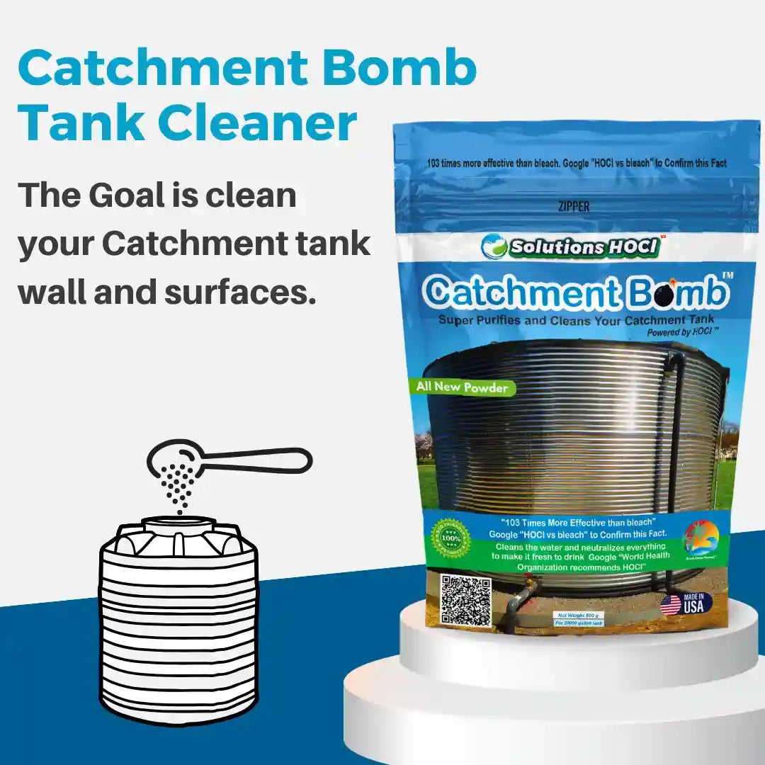 Catchment bomb - Rainwater Tank & Reservoir Tank Cleaner HOCL