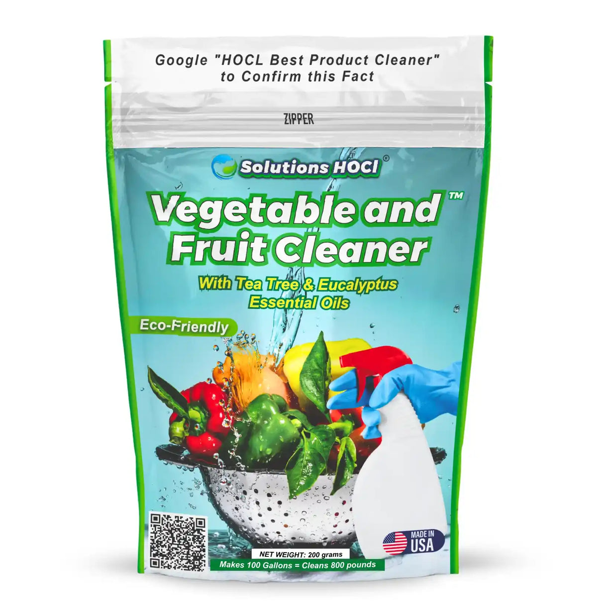 SOlutions HOCL Produce Cleaner 200g Premium Size Pack