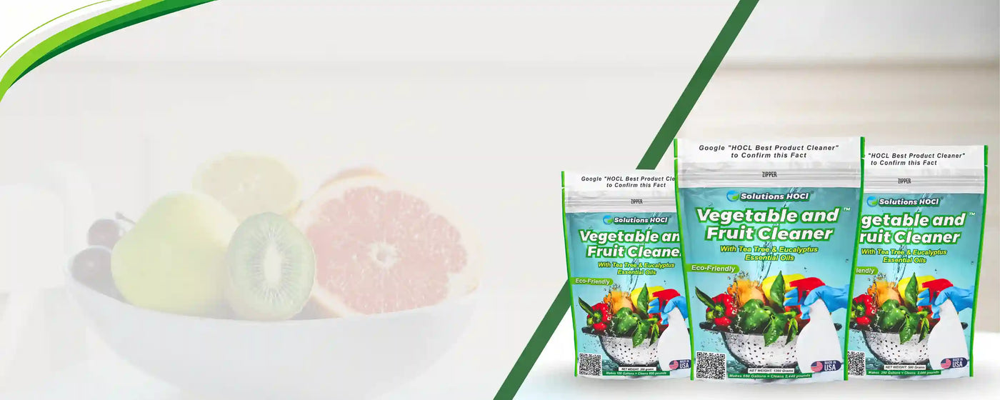 natural fruit and vegetable wash with HOCL produce cleaner