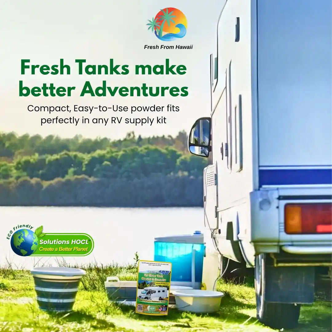 solutions hocl (hypochlorous acid) rv tank treatment cleaner