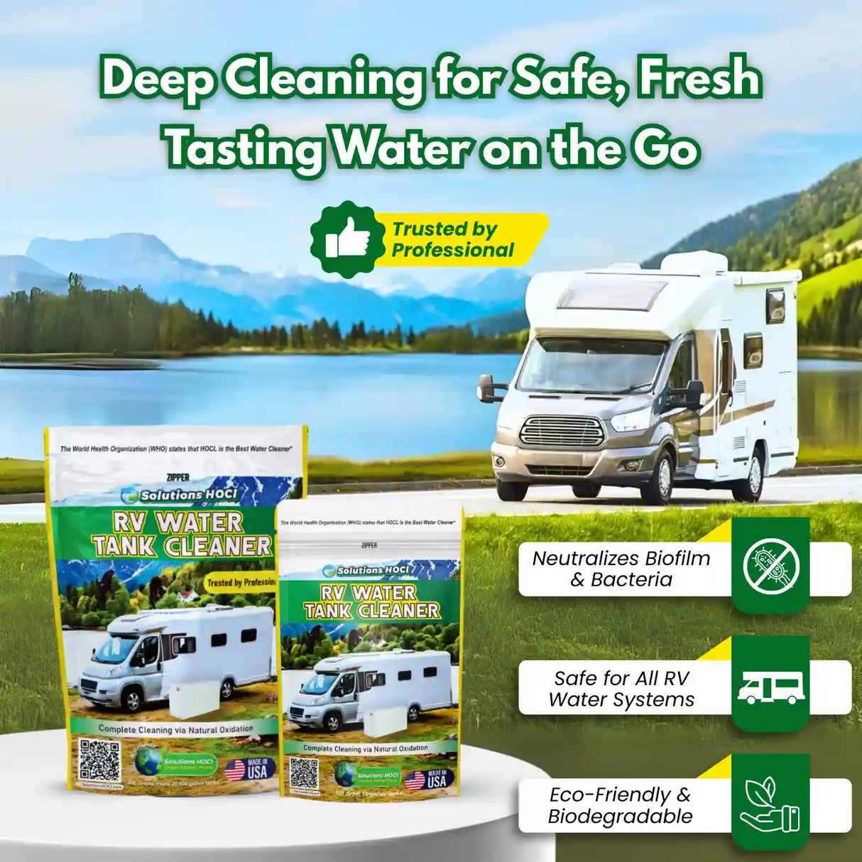 solutions hocl (hypochlorous acid) eco-friendly rv tank cleaner benefits