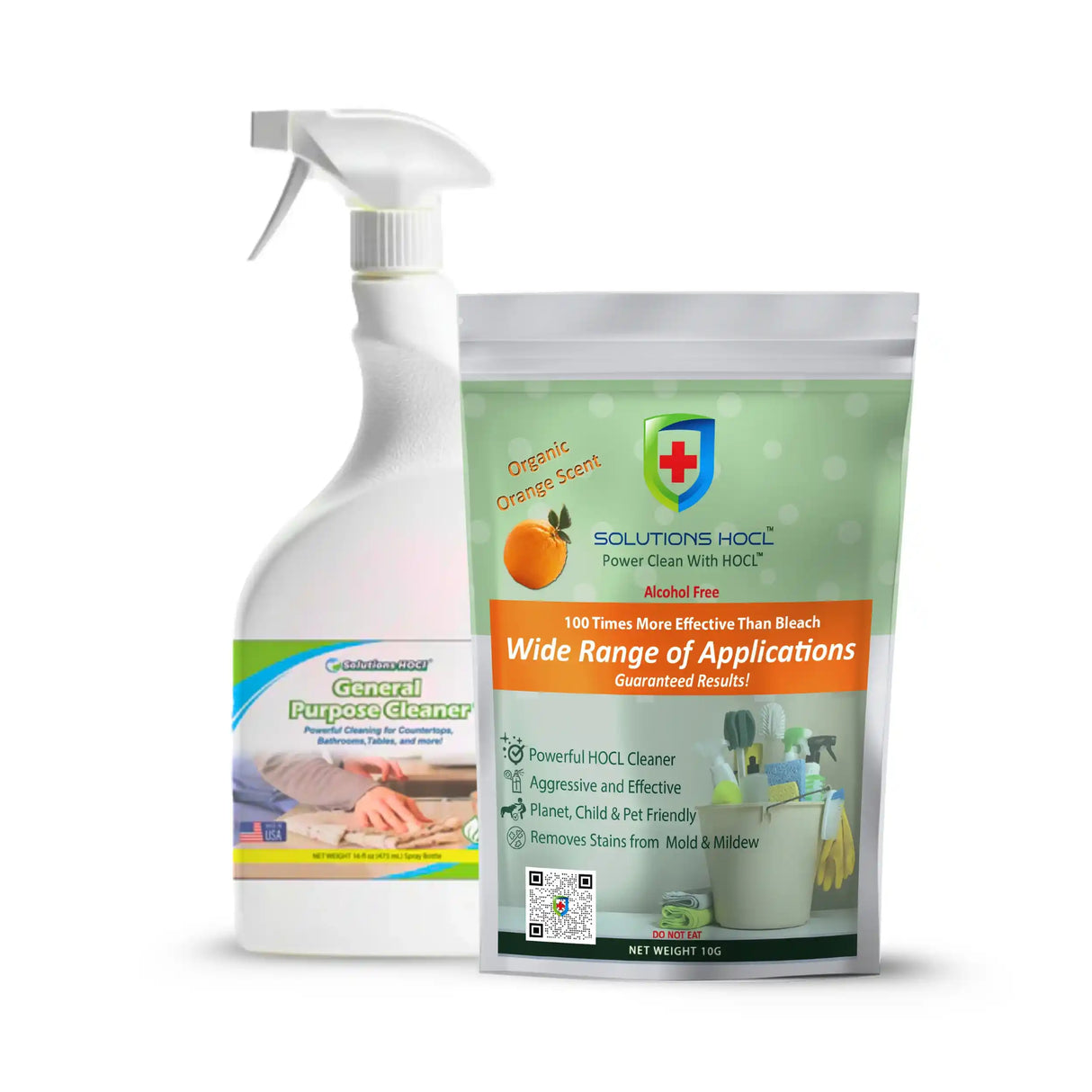 orange scent hocl general all purpose cleaner spray bottle