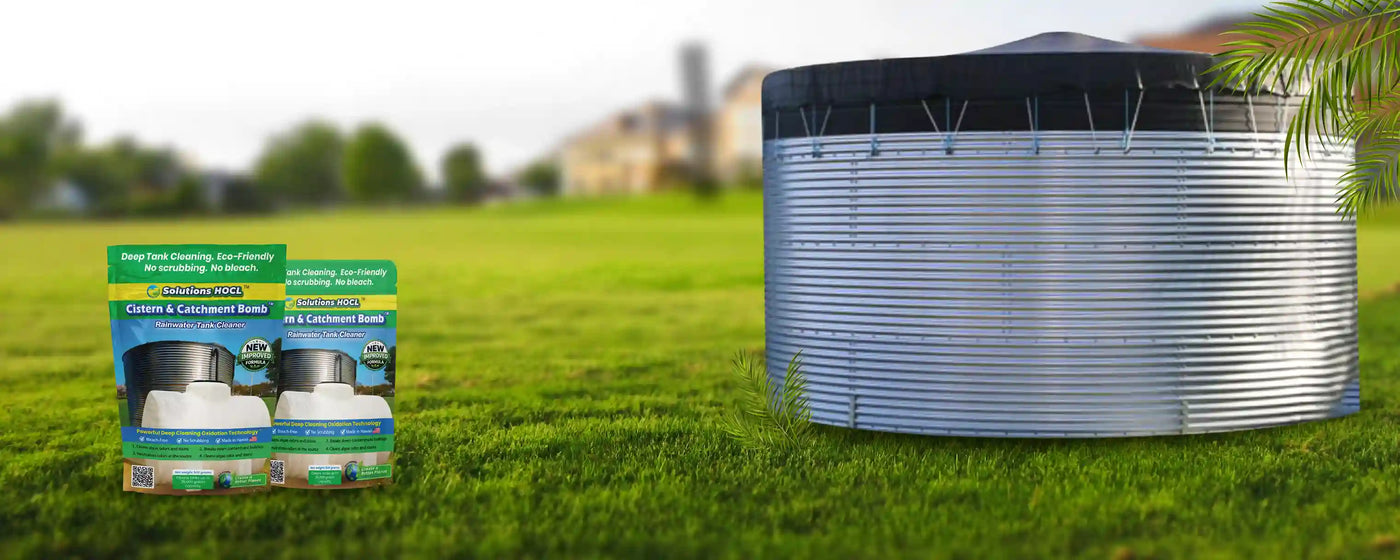 start cleaning water storage tanks with cistern & Catchment bomb
