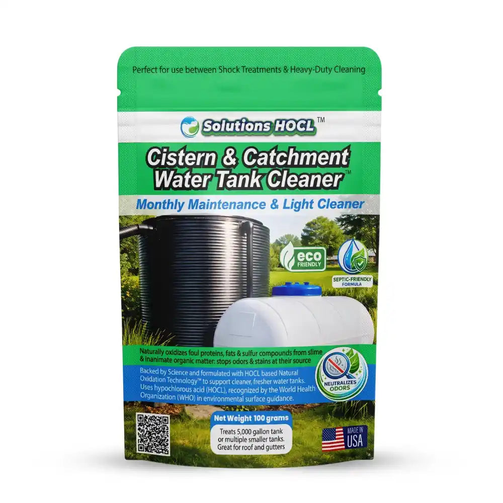 Package of Solutions HOCL Cistern & Catchment Tank Cleaner monthly maintenance