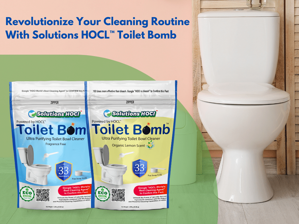 Revolutionize Your Cleaning Routine with Solutions HOCL™ Toilet Bomb - The World's Best Toilet Bowl Cleaner!