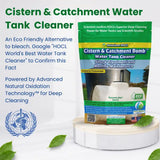Cistern & Catchment Water Tank Cleaner package on a white background with green accents