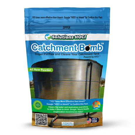 Catchment Bomb cleaner for rainwater storage tank systems