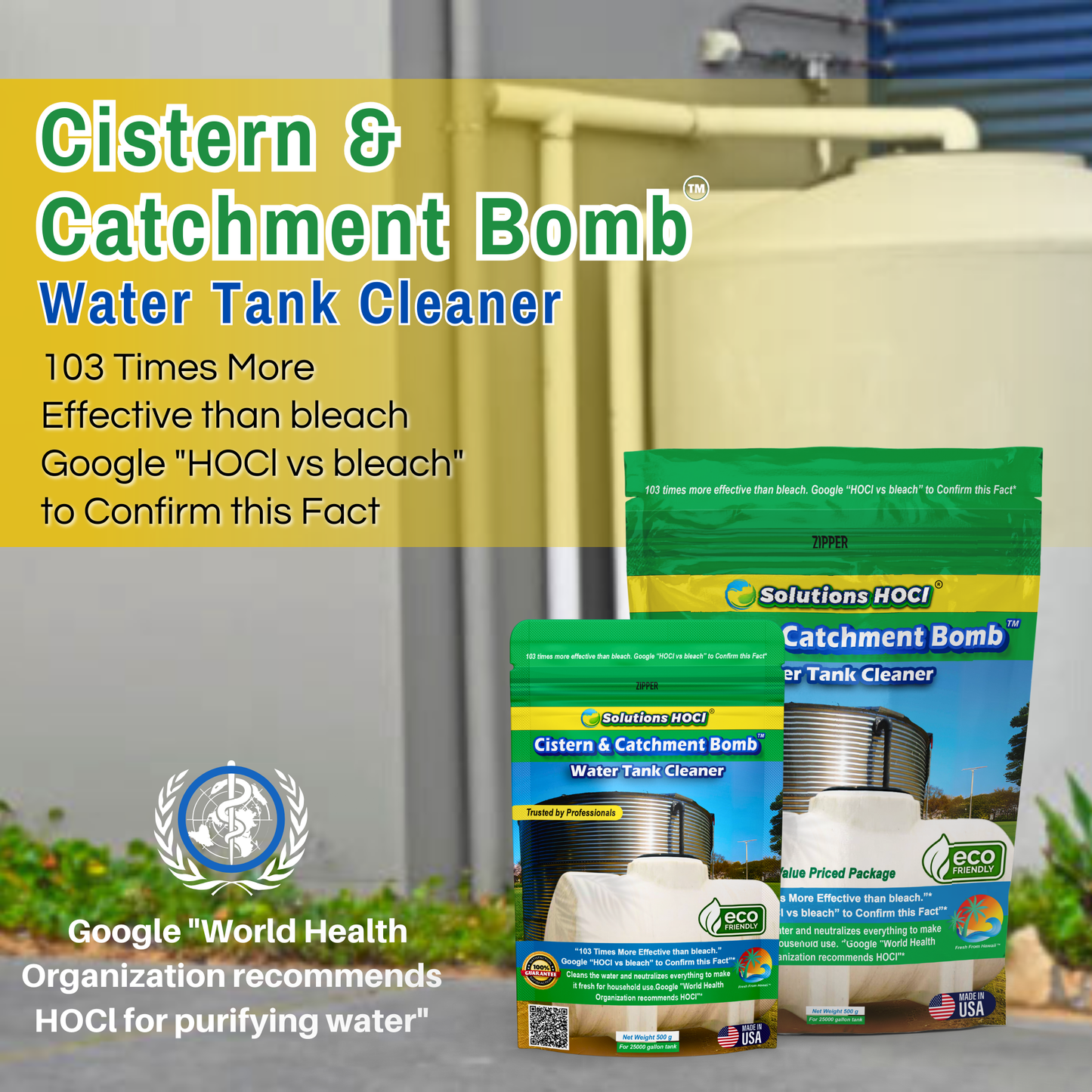 cleaning a cistern