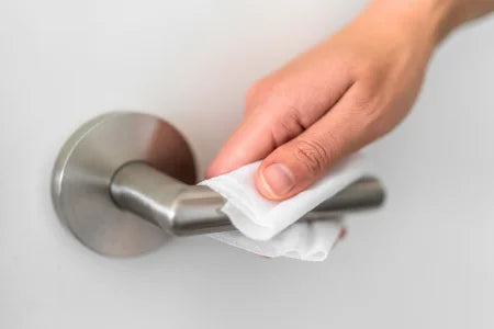 clean door knobs with general all purpose cleaner