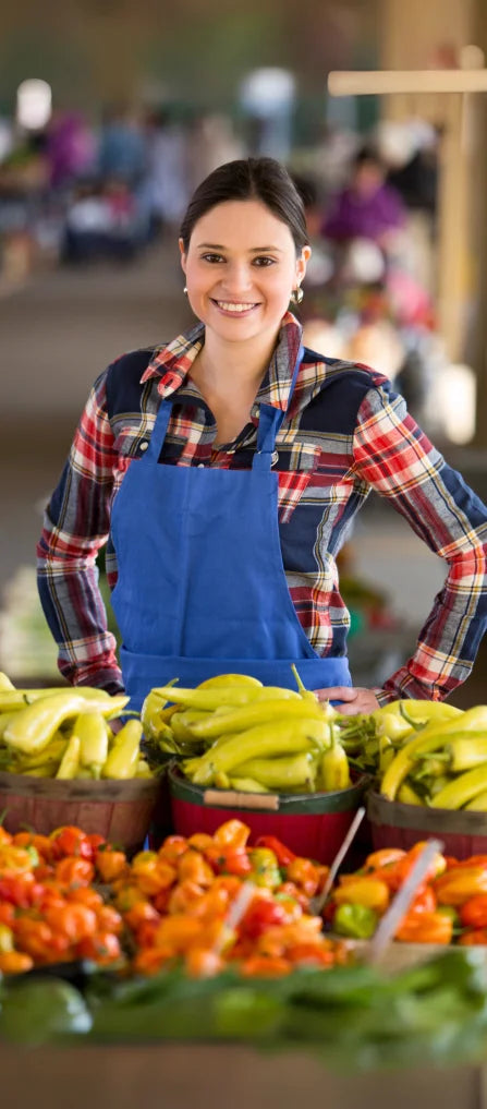 Farmers sells healthy food from gardens in the market