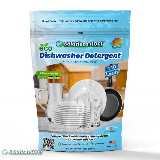 Fragrance Free Dishwasher Detergent - 110 Loads - Solutions HOCL