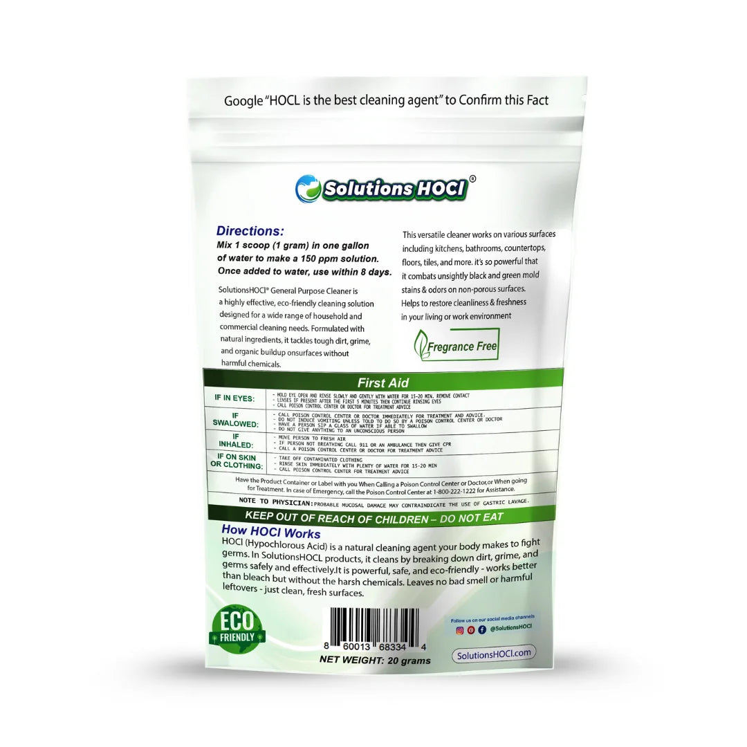 solutions hocl general all purpose cleaner fregrance free