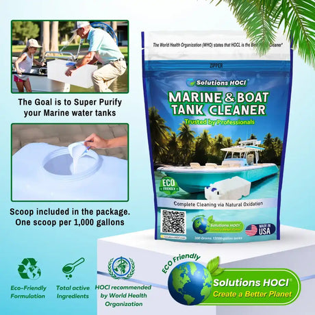 solutions hocl (hypochlorous acid) boat water safety tank cleaners