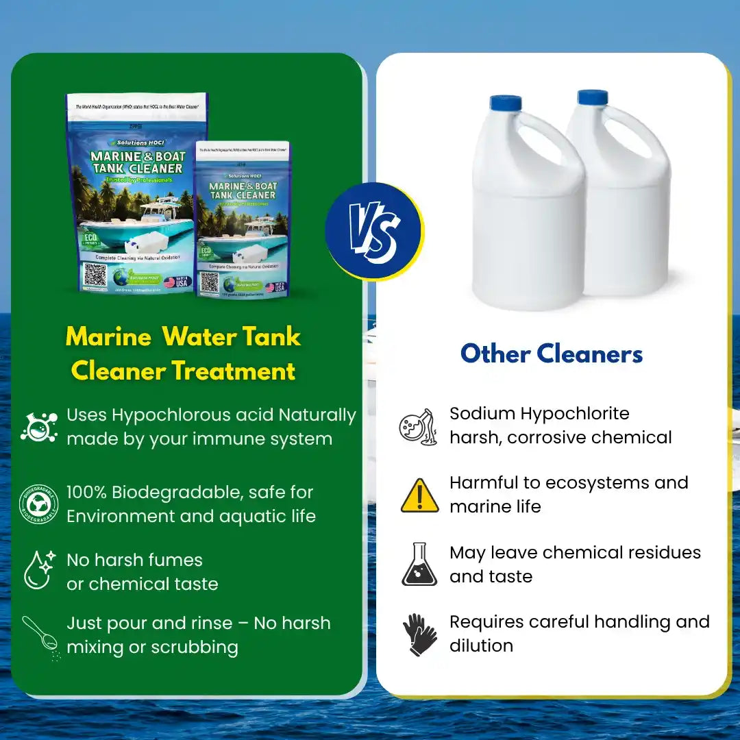 solutions hocl (hypochlorous acid) boat cleaners comparisons