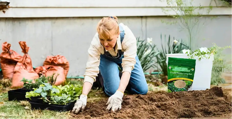 mix bokashi in compost bin