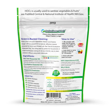 Solutions HOCL Produce Cleaner 1360g Premium Size Pack
