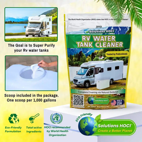soltuions hocl rv tank cleaner goal to super purify yout rv tank