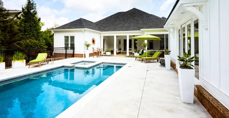 Residential pools use hocl for cleaning