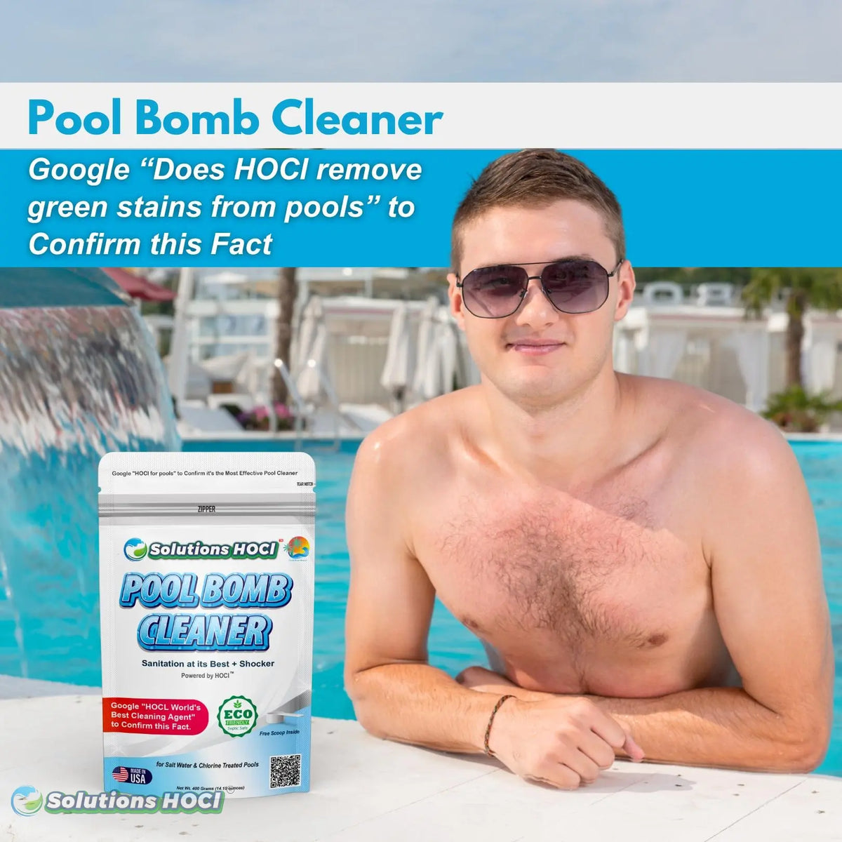Pool Table Bombs Solutions HOCl Pool Bomb - 400 Grams Pack treats 20,000 gallons ...