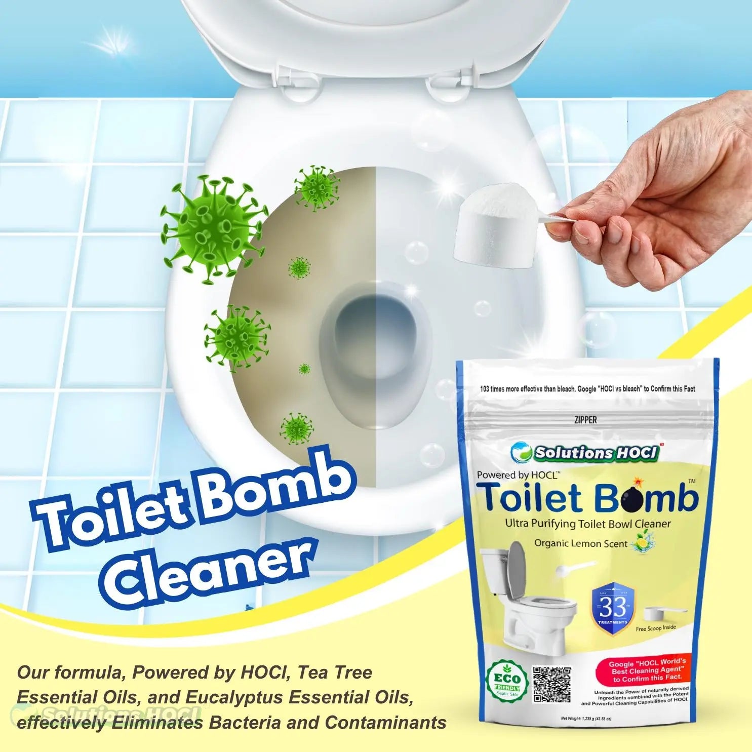 toilet cleaning with HOCL