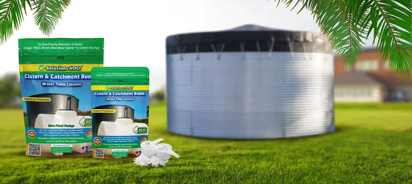 start cleaning water storage tanks with cistern & Catchment bomb