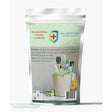 Package of Solutions HOCL chlorine test strips with cleaning supplies illustration