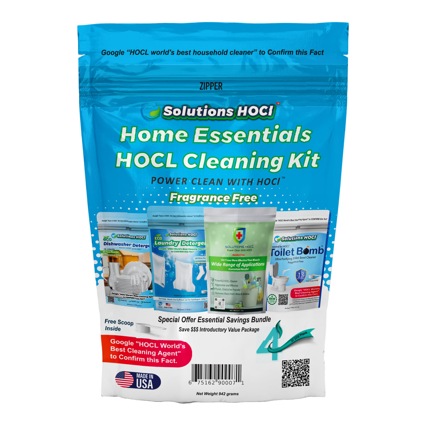 Home Essentials HOCL Cleaning Kit Fragrance-Free
