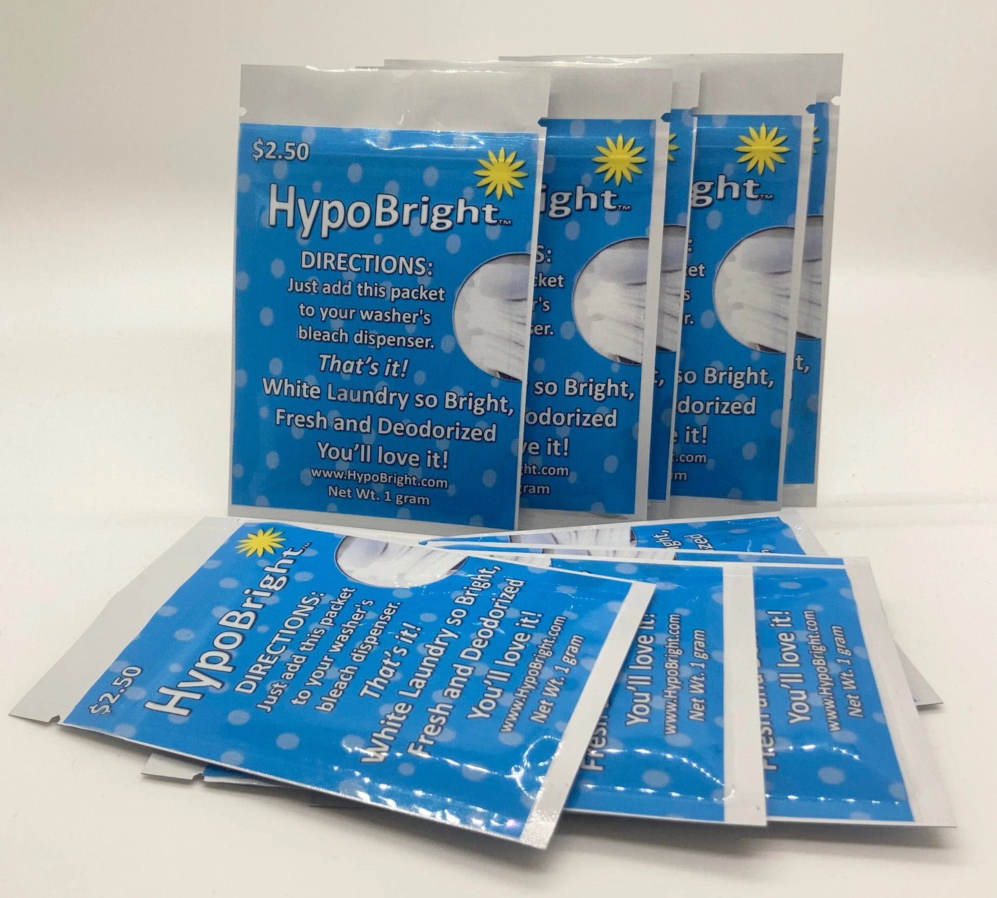 HypoBright Laundry Additive - 10 Pack - ready to use - Brightener and Deodorizer