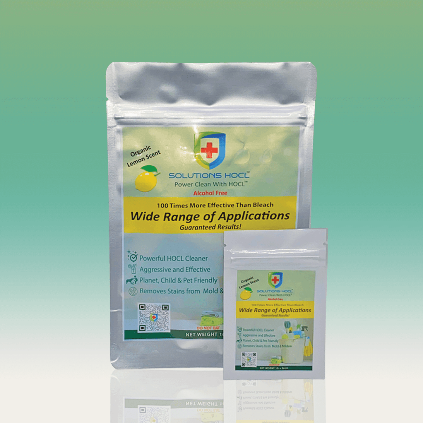 Solutions HOCL SuperWash Powder 2 gram Packets -  available in Organic Scents  - 10 Packs (20 grams)