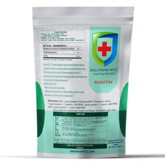 One sample packet - includes free shipping of Solutions HOCL PowerWash Powder - 1 gram Original